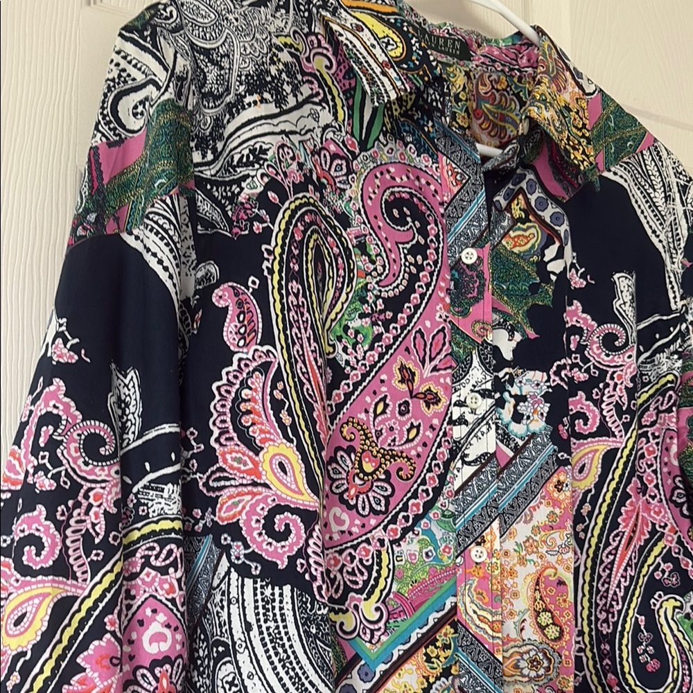 Colorful Ralph Lauren Button-Up Shirt - Picture 2 of 3